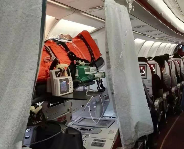 汉中跨国医疗包机、航空担架